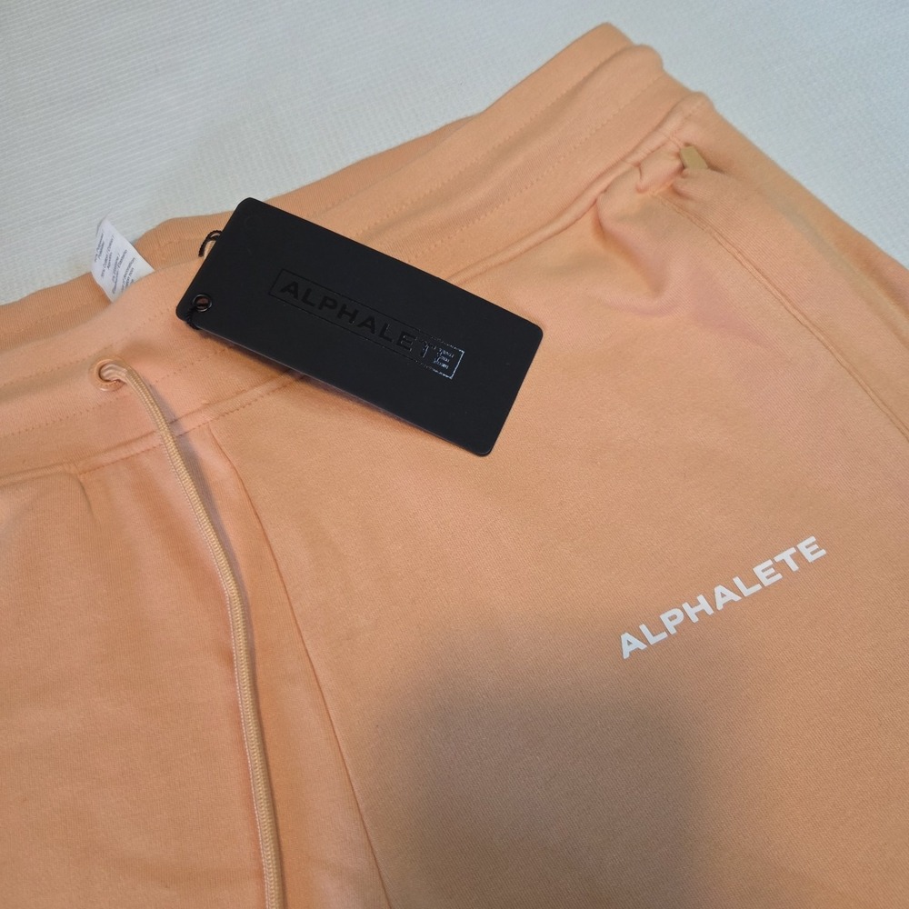 Alphalete Women's Essential Core Shorts Large New Orange Frost Gym Workout